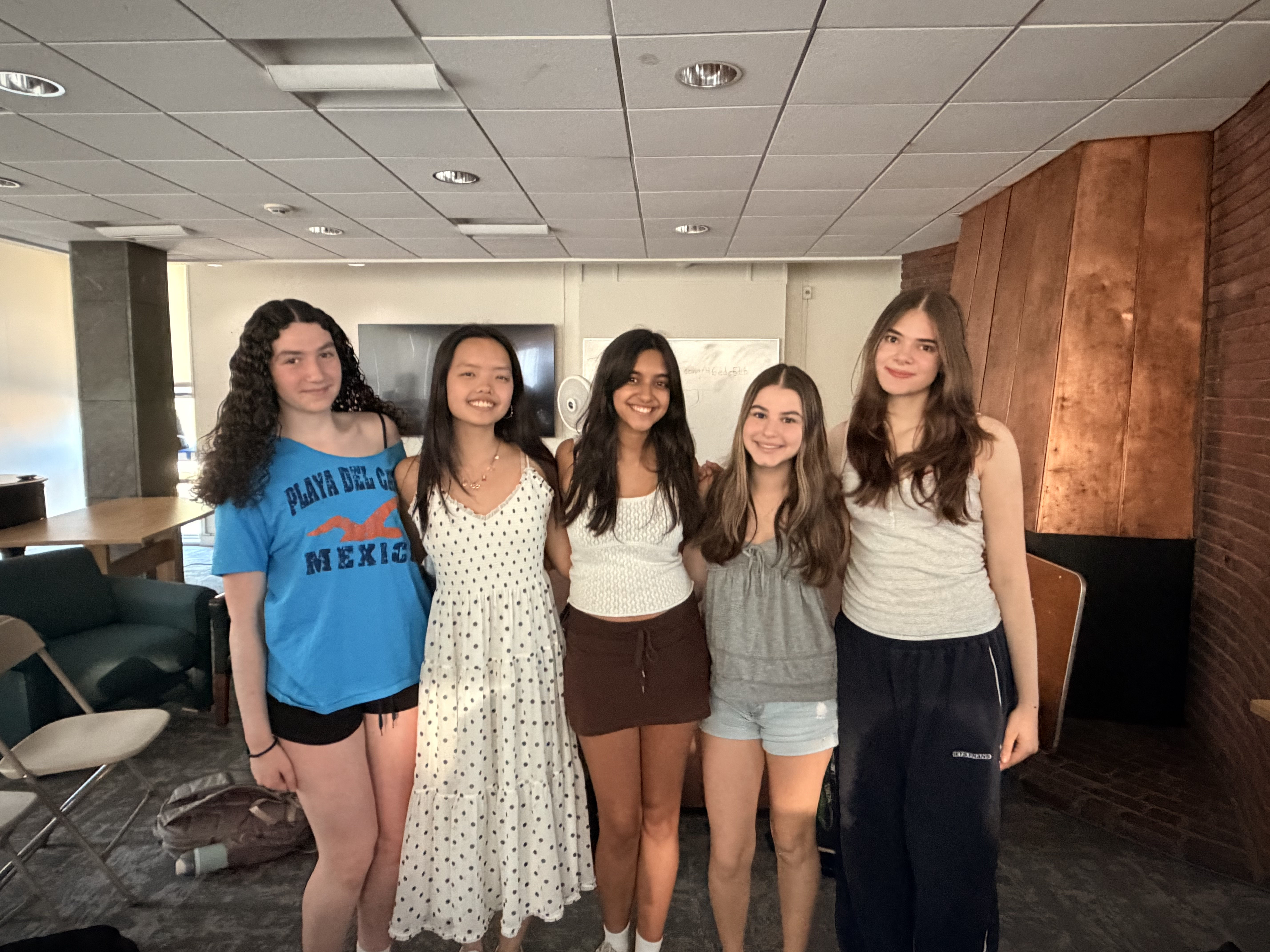 Friends together at camp